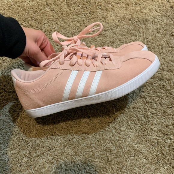 light pink adidas sneakers